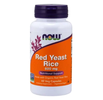 Arroz de Levedura Vermelha, 600mg, 60 Cápsulas, Now