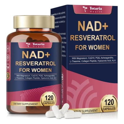 Suplemento NAD+ E Resveratrol Totaria For Women, 120 Cápsulas, Totaria