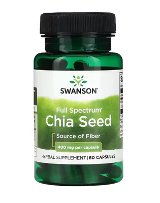 Semente de Chia, 400mg, 60 Cápsulas, Swanson