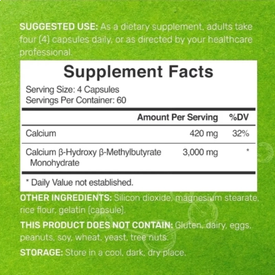 HMB, 3000Mg, Triple Strength, 240 Cápsulas, Deal Supplement