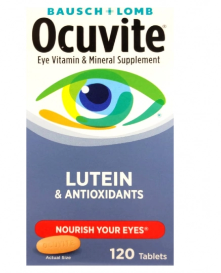 Ocuvite com Luteína, 120 Comprimidos, Bausch & Lomb