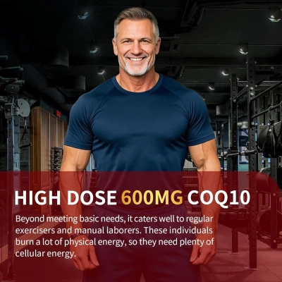 Suplemento de CoQ10 600mg, Energia e Saúde do Coração, 120 Softgels, Zebora