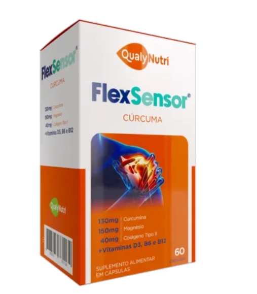 Flex Sensor Com Curcuma, 60 Cápsulas, Qualynutri