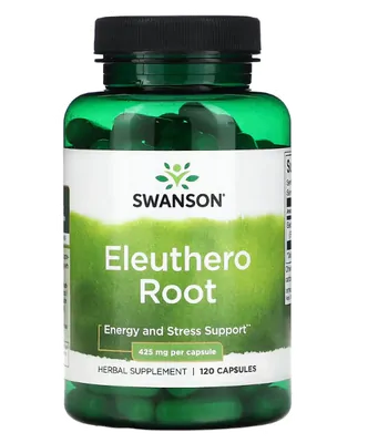 Raiz de Eleuthero 425mg, 120 Cápsulas, Swanson