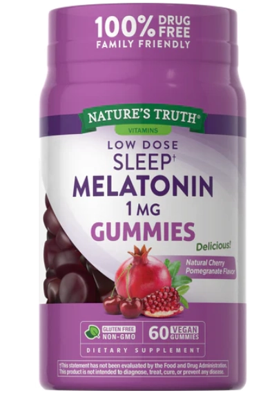 Melatonina 1mg, 60 Gomas Sabor Romã, Nature's Truth