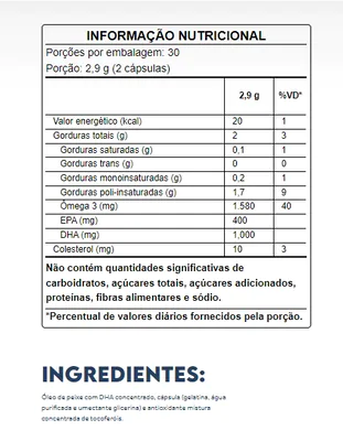 Ômega 3, Super DHA, 60 Cápsulas, PuraVida