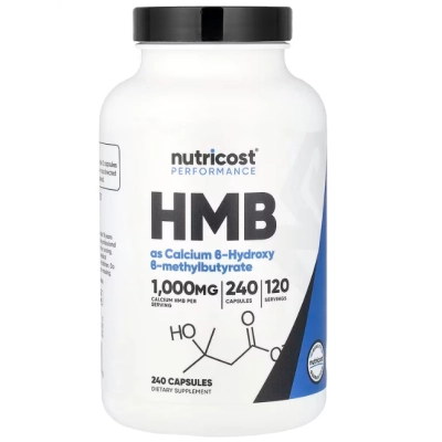 HMB Beta-Hidroxi Beta-Metilbutirato 1000mg, Cápsulas Opções, Nutricost