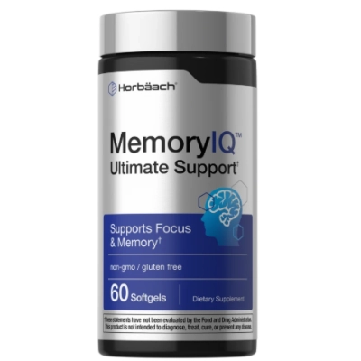 Memory-IQ Suporte Cerebral, Memória e QI,  60 Cápsulas, Horbaach
