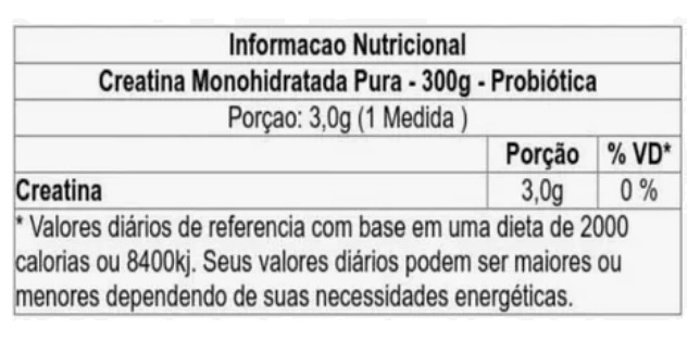 Creatina 300g, Probiótica
