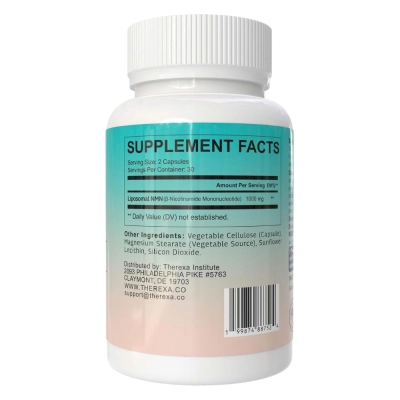 NMN 1000mg, Disposição, Energia Mental e Bem-Estar Diário, 60 Cápsulas, Therexa
