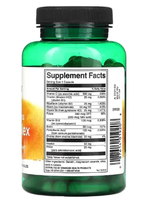 Super Stress, Complexo B, Com Vitamina C, 100 Cápsulas, Swanson
