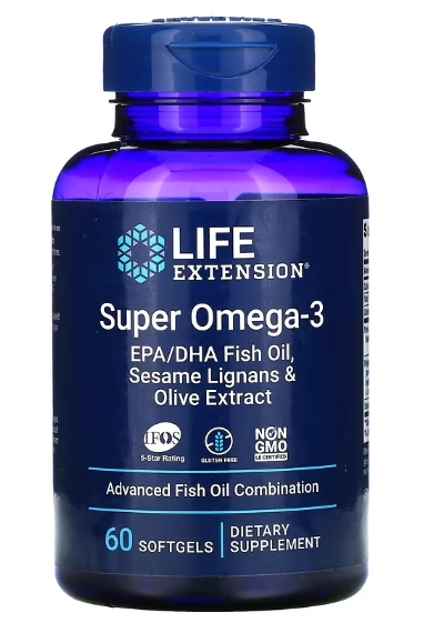 Super Ômega-3, EPA 700/ DHA 500, 60 Cápsulas, Life Extension