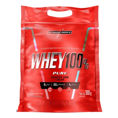 Whey 100% Pure,  Sabores, 900g, IntegralMedica