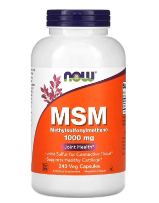 MSM, 1000mg, 240 cápsulas, Now