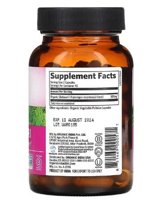 Shatavari, 90 cápsulas, Organic India