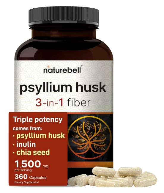 Psyllium Hush 1500mg, 360 Capsulas, Naturebell