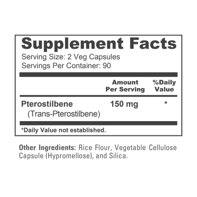 Pterostilbeno 150mg, 180 Cápsulas Veganas - NusaPure