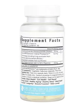 NMNH Força Extra, 125mg, 30 Cápsulas, Nature's Fusions