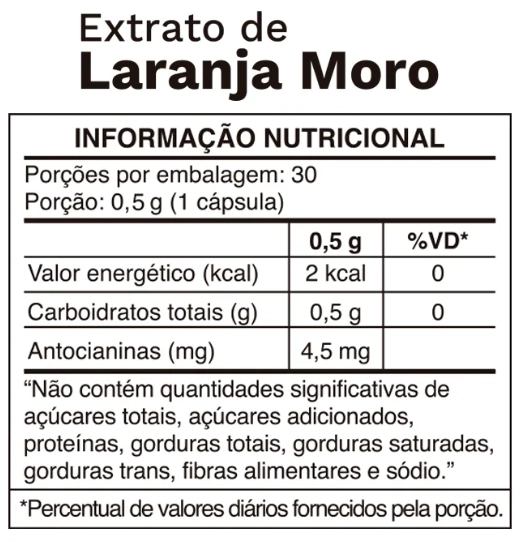 Extrato de Laranja Moro, 60 Cápsulas, Ocean Drop