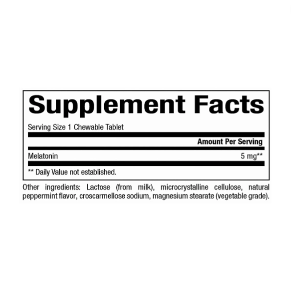 Melatonina, 5mg, 90 Comprimidos Mastigáveis, Natural Factors