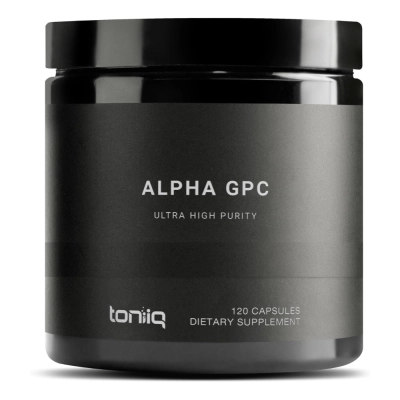 Alpha GPC 600mg, Energia Mental, Concentração e Desempenho Cognitivo, 120 Cápsulas, Toniiq