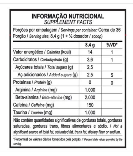 Pré Treino Horus,  Sabor Limao Yuzu, 300g,  Max Titanium 