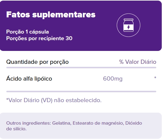 Ácido Alfa Lipoico, 600 mg, 30 Cápsulas, Natrol
