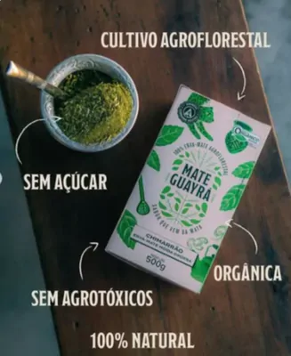 Chimarrão Orgânico Moída Fina, 500g, Mate Guayrá