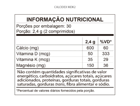 Calcidex MDK2 600mg, 60 cápsulas, Qualynutri