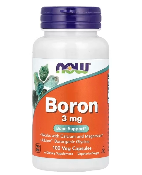 Boro 3mg, 100 Cápsulas, Now