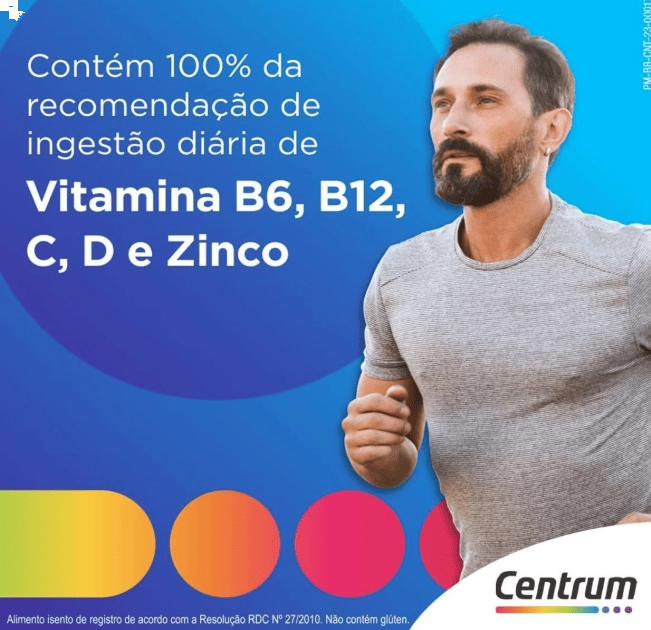 Multivitamínico Centrum Homem, 150 comprimidos, Formula Nacional