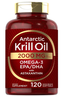 Óleo de Krill Antártico, 2000mg, 120 Cápsulas, Carlyle