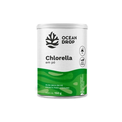 Chlorella em pó, 150g, Ocean Drop
