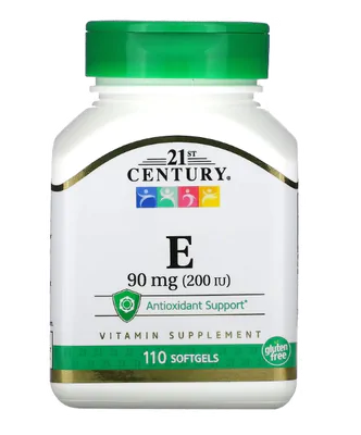 Vitamina E, 90 mg (200 IU), 110 Softgels, 21st Century