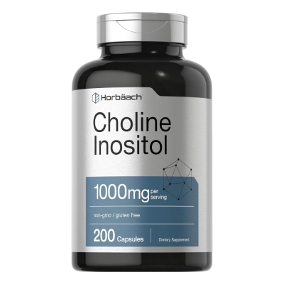 Colina + Inositol, 1000mg, Saúde Cognitiva e Metabolismo, 200 Cápsulas, Horbaach