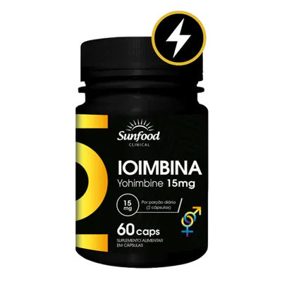Ioimbina (Yohimbine), 15mg, 60 Cápsulas, Sunfood
