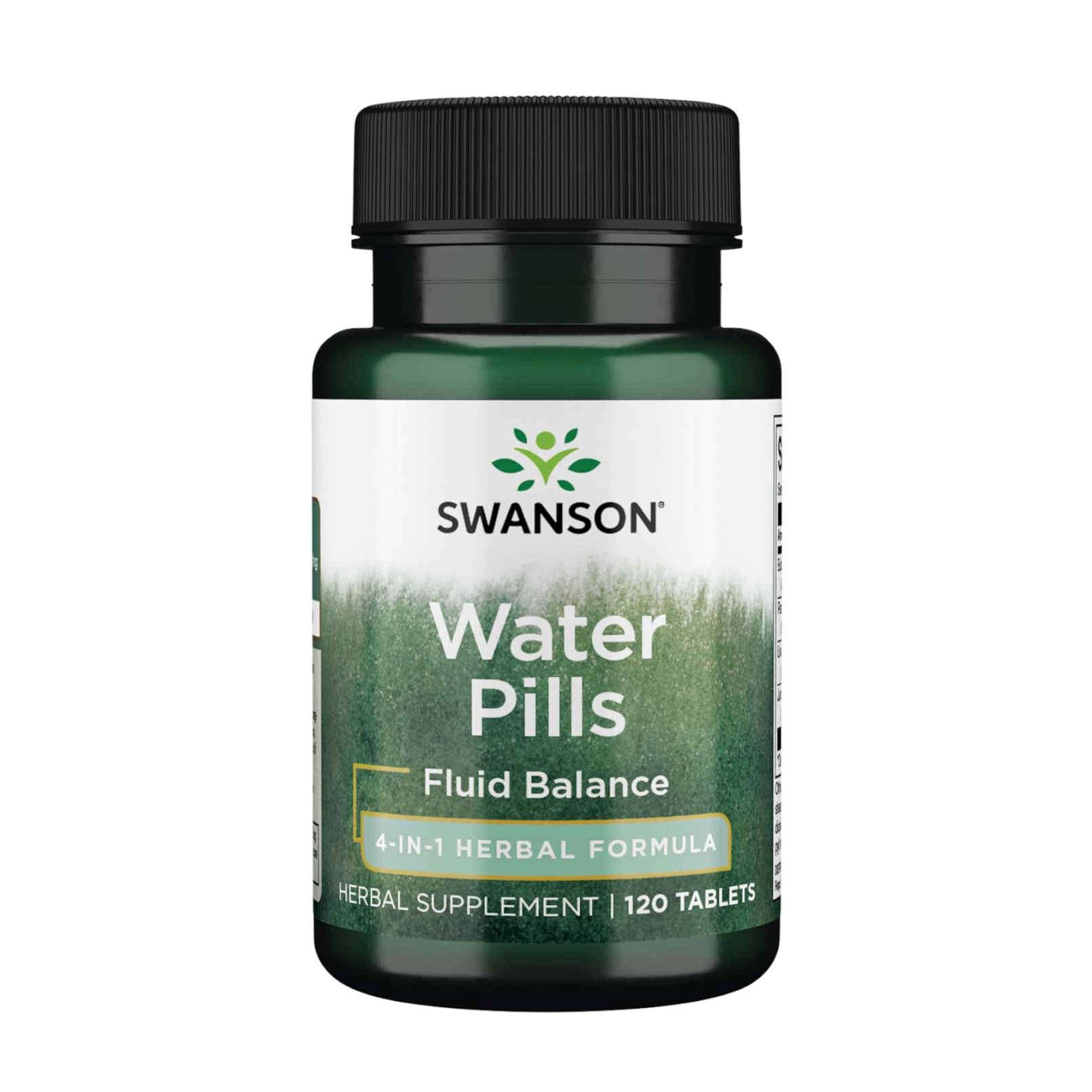 Water Pills 50mg, Formula 4 em 1, 120 Comprimidos, Swanson