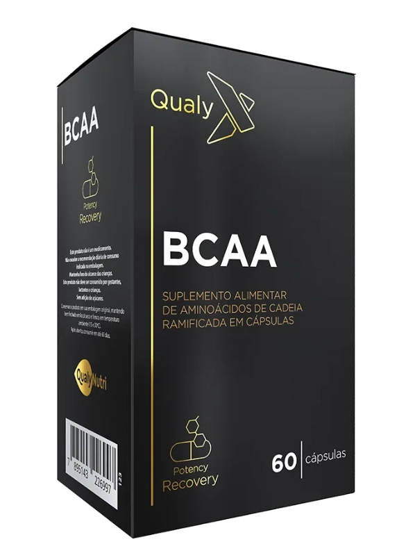 BCAA 1400mg, 60 Cápsulas, Qualynutri
