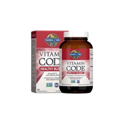Vitamin Code , Healthy Blood, 28Mg, 60 Cápsulas, Garden of Life 