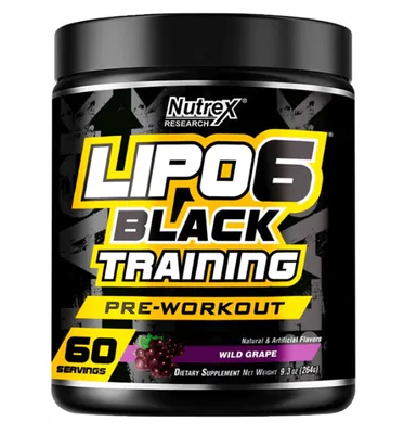 Lipo6 Black Training, Sabor Wild Grape, 264g, Nutrex Lipo6 Black Training, Sabor Wild Grape, 264g, Nutrex