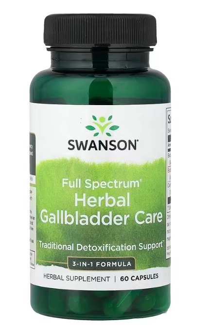Herbal Gallbladder Care, Cuidados com a Vesícula Biliar, 60 Cápsulas, Swanson