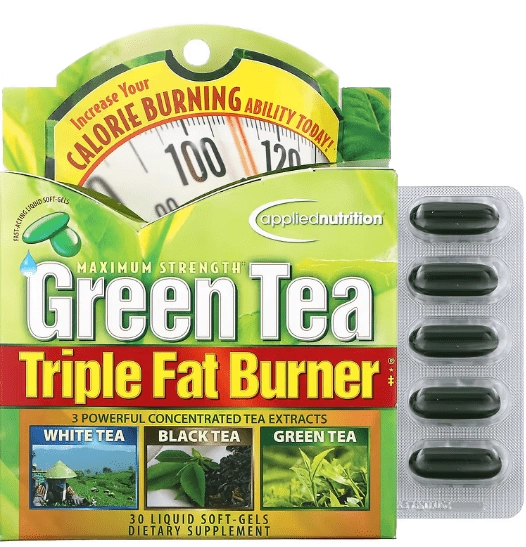 Fat Burner, Queimador de Gordura Triplo com Chá Verde, 30 Cápsulas, Applied Nutrition