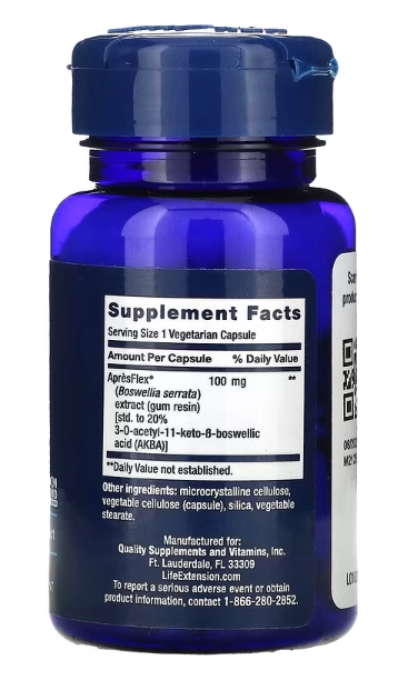 Inibidor de 5-LOX com ApresFlex, 100mg, 60 Cápsulas, Life Extension