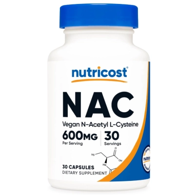 NAC 600mg, N-Acetyl L-Cysteine, Cápsulas Opções, Nutricost