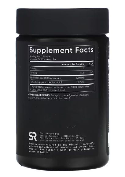 CLA Max Strength, 1,250mg, 90 Softgels, Sports Research