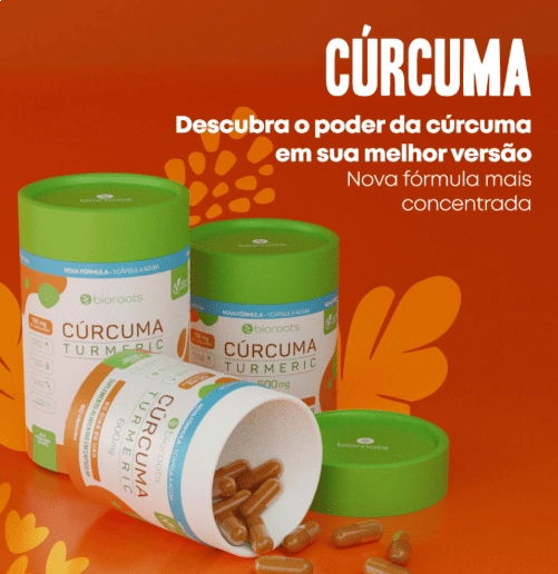 Cúrcuma, Turmeric 600mg, 30 Cápsulas, Bioroots