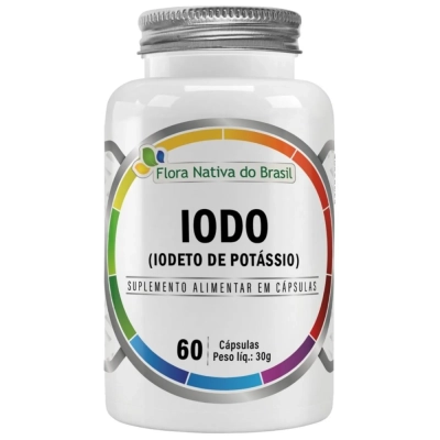 Iodo, Iodeto de Potássio, 150mg, 60 Cápsulas, Flora Nativa