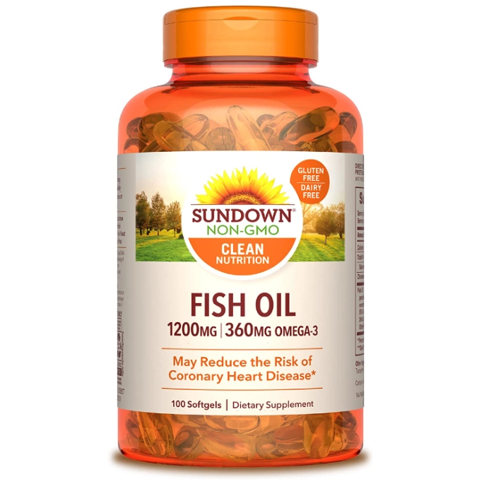 Fish Oil, 1200mg, 100 Softgels, Sundown
