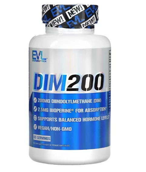 DIM200, Diindolylmethane, 200mg, 60 Cápsulas, EVLution Nutrition