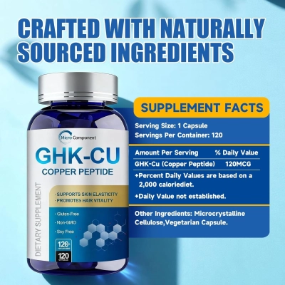 GHK-CU 120mcg, 120 Cápsulas, Micro Component